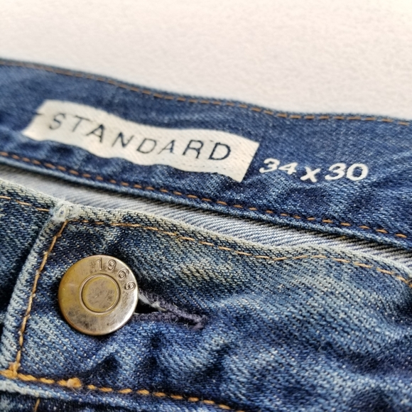 Gap 34 x 30 Standard Fit Blue Jeans 1969 FLAWED - Picture 2 of 7